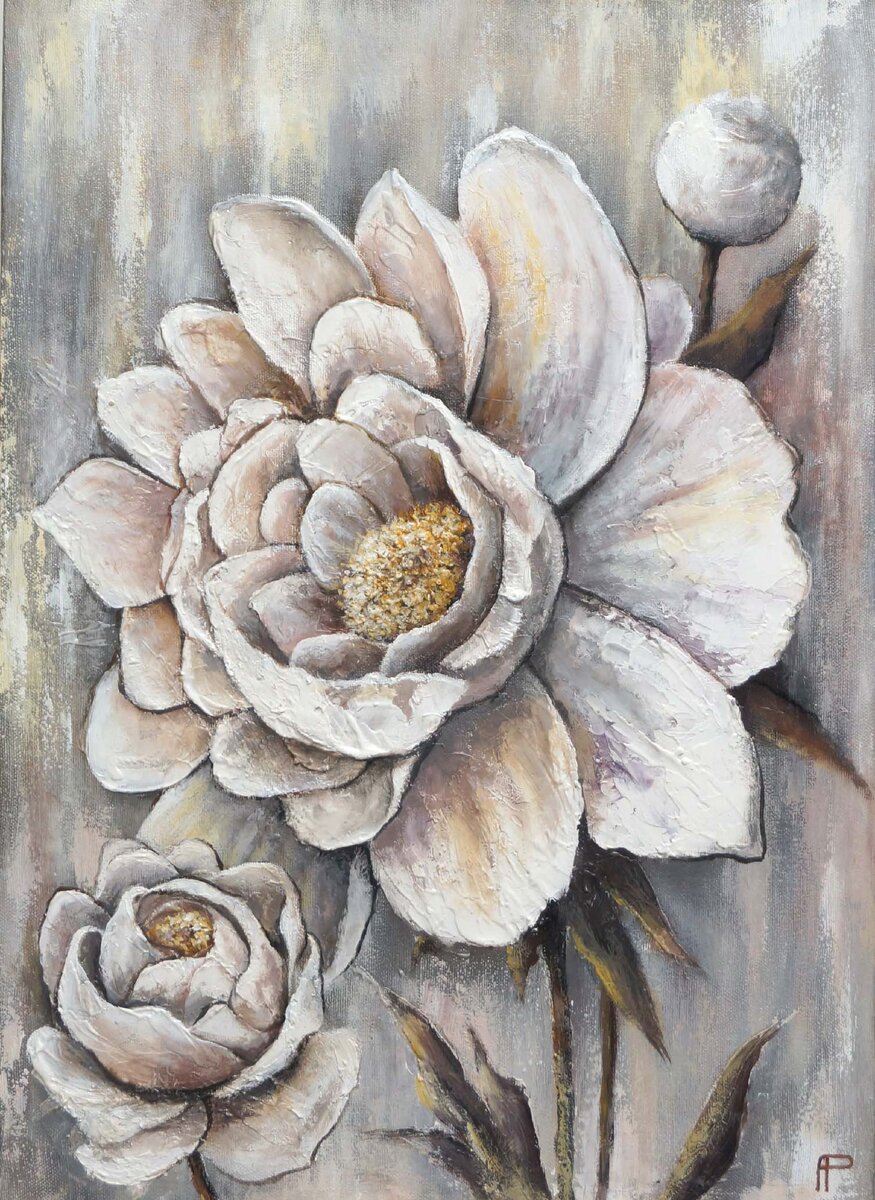 Ахмадишин Роман "Пионы" 70х50 холст акрил 2021