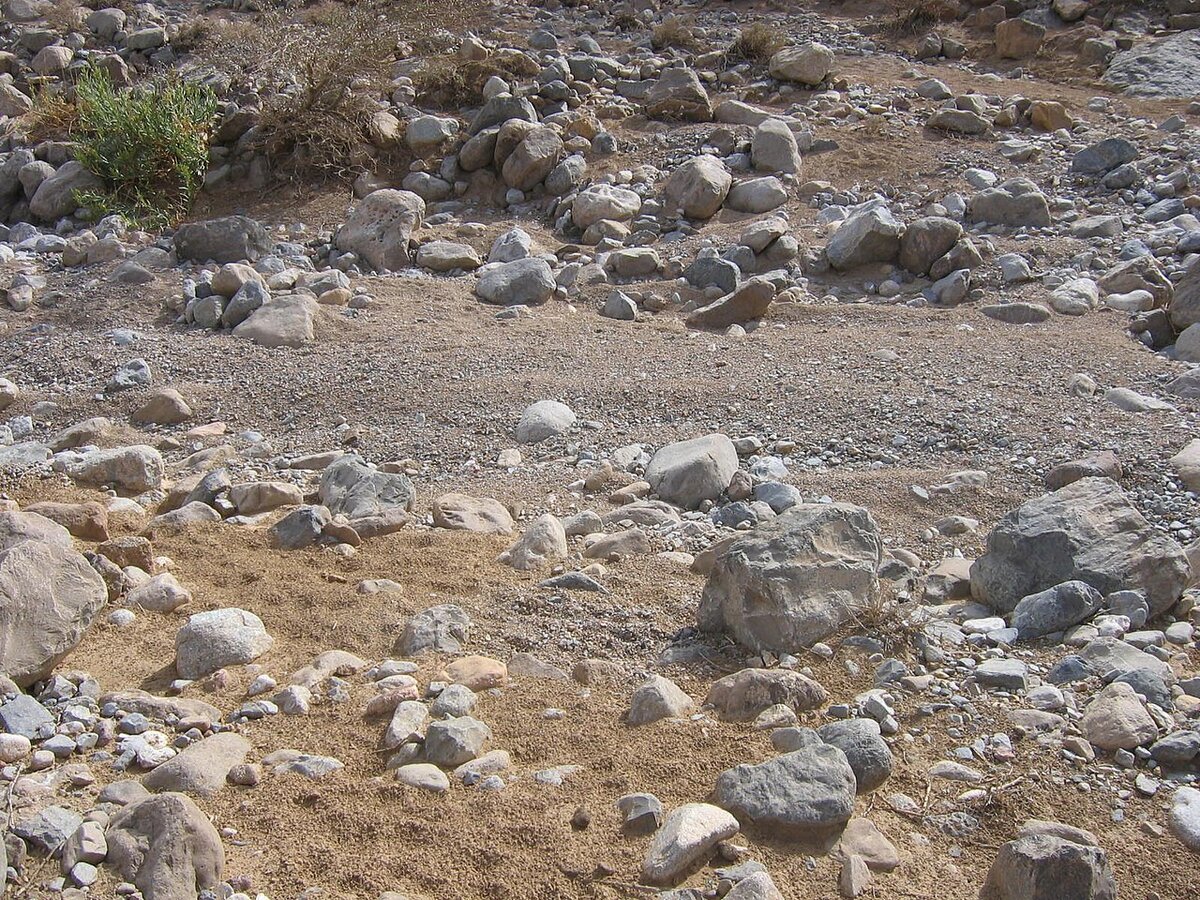 Аллювиальный слой в виде очень мелких камней, песка. Источник ru.wikipedia.org