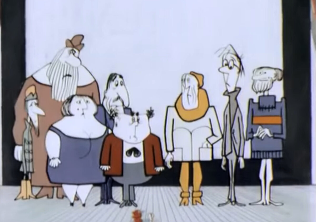 Кадр из мультипликационного фильма "Фильм, фильм, фильм", 1968 г., режиссер Федор Хитрук, сценаристы Владимир Голованов, Федор Хитрук, композиторы Евгений Крылатов, Александр Зацепин (скриншот для иллюстрации)