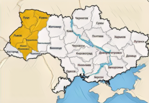 Западная часть Украины