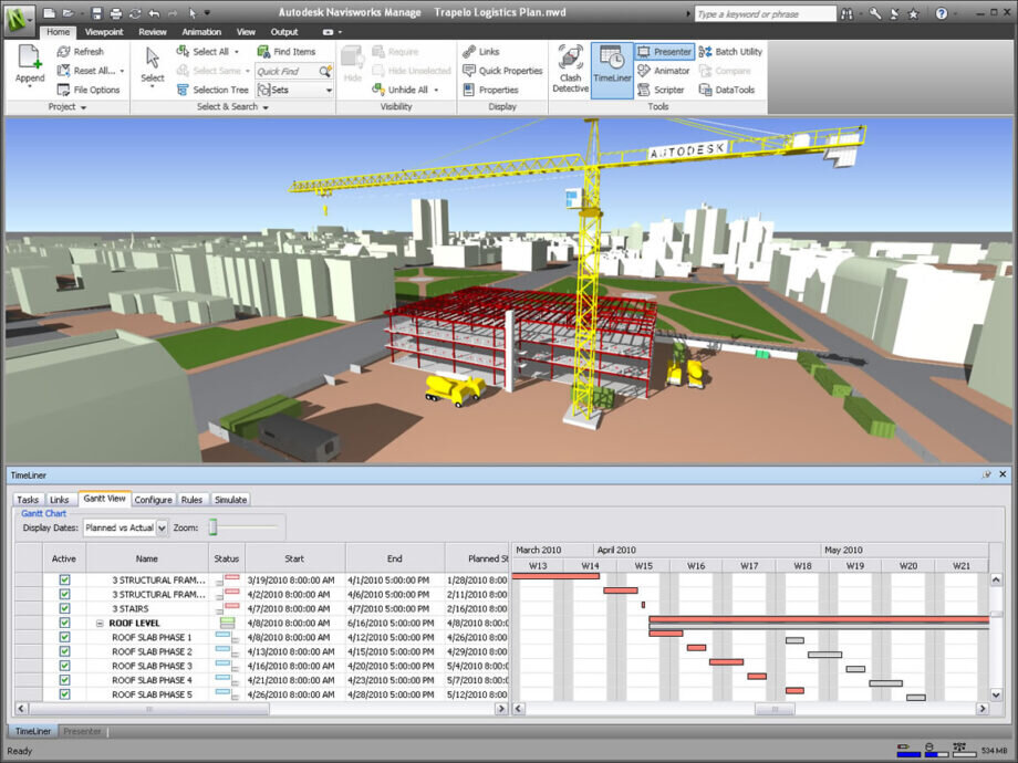 Главная функция Navisworks — испытание созданной модели