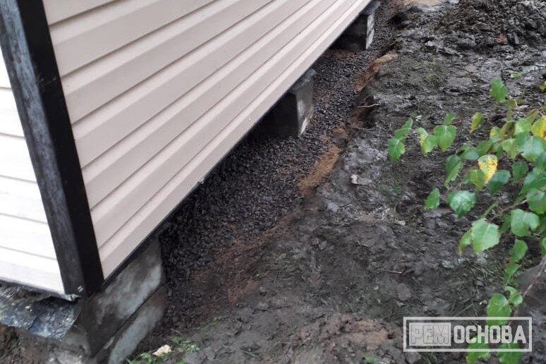 Замена сборного блочного на точечный блочный фундамент в районе Конная лахта