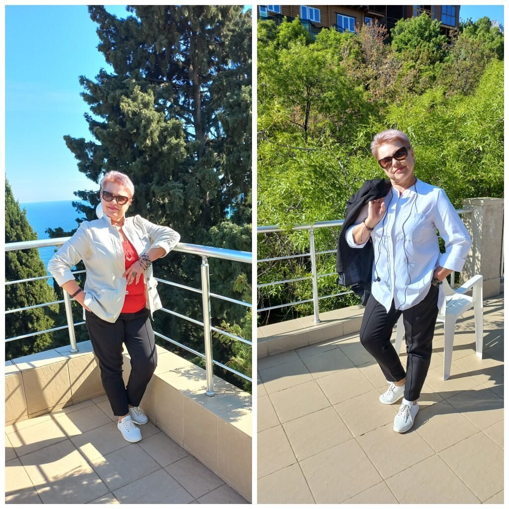 Из размера 54, я спустилась на 48. Ну разве  я --не красотка?