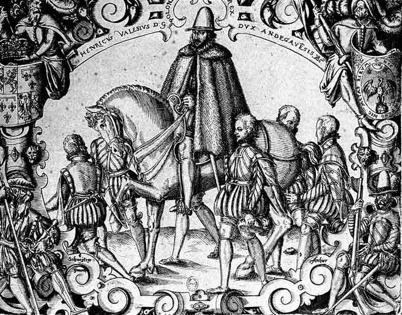 Генрих в польском костюме. Гравюра XVI века
