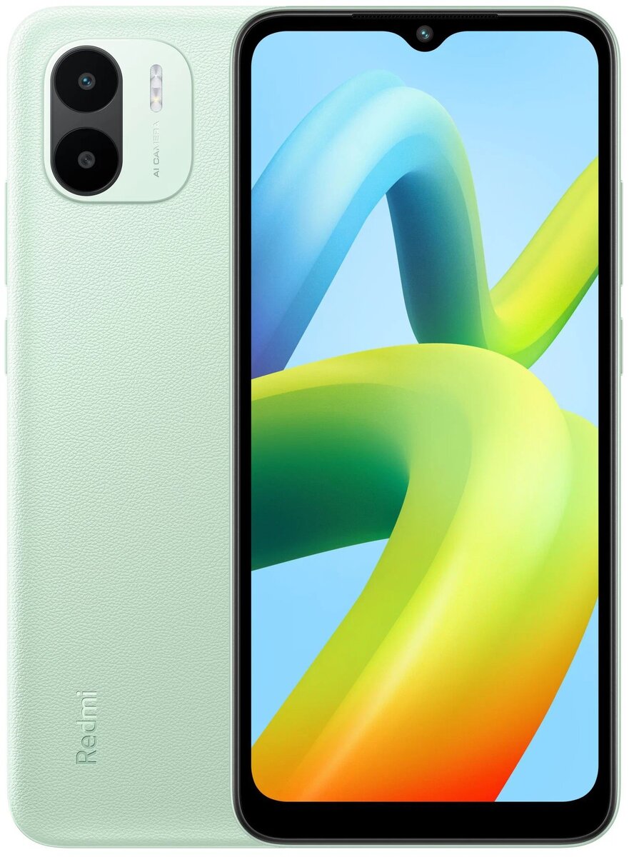 Смартфон Xiaomi Redmi A1+ 2/32 ГБ RU, Dual nano SIM, светло-зеленый со скидкой 44%