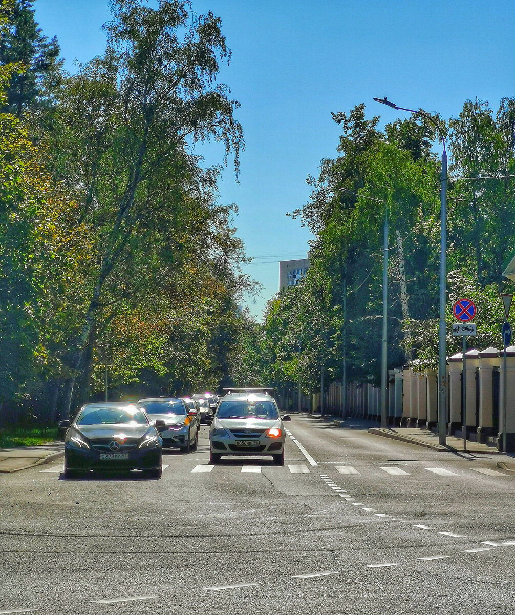 Пехотная улица в сторону улицы Маршала Бирюзова. Фотография сделана 17 августа 2023 года.