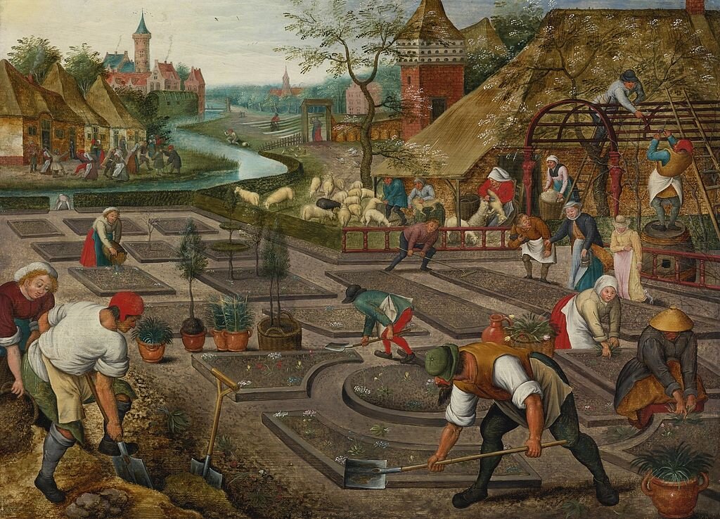 Питер Брейгель Младший. Весна, работа в саду, 1605