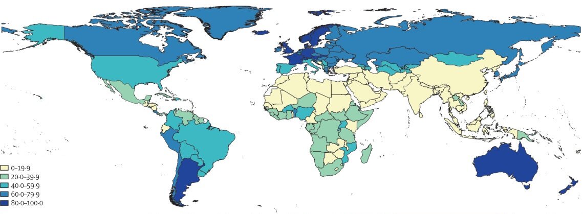 Распространенность пьющего населения, %, женщины