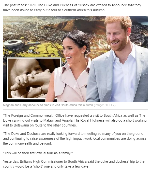 Источник https://www.express.co.uk/news/royal/1146196/meghan-markle-news-prince-harry-royal-baby-archie-south-africa-tour 