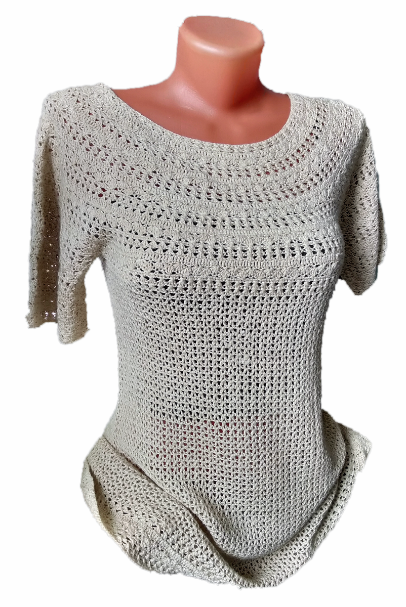 шелковая туника крючком