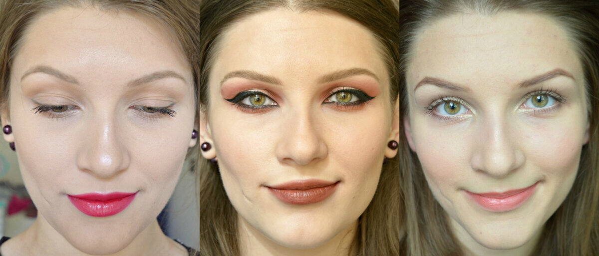 Неправильно подобранная пудра творит чудеса: 
1. Пудра светлее чем мне надо. 
2. Пудра того цвета, что и нужен. 
3. Слишком темная пудра . 