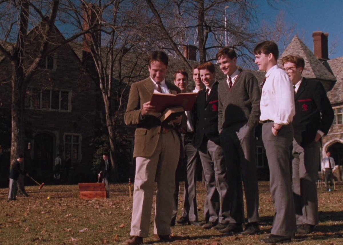 Кадр из фильма "Общество мертвых поэтов"