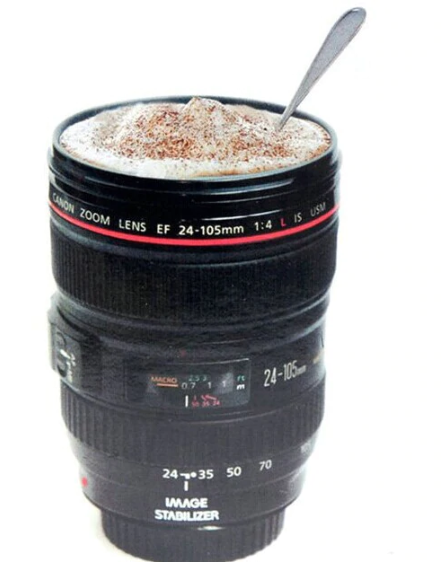 Кружка в виде объектива (AliExpress)