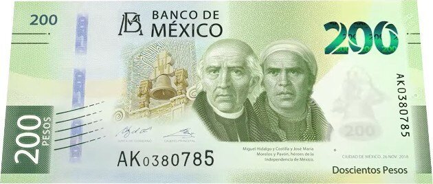 Фоновым изображением служит Колокол Долорес (Campana de Dolores, или Esquilón de San José), который дал сигнал к началу войны за независимость Мексики.