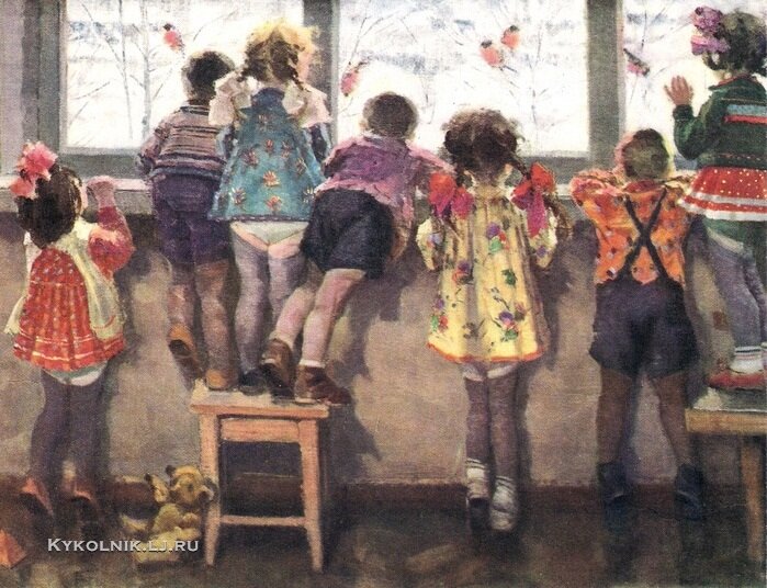 1964 Ульянов Николай Иванович (1922-1990) «Снегири. Детский сад»