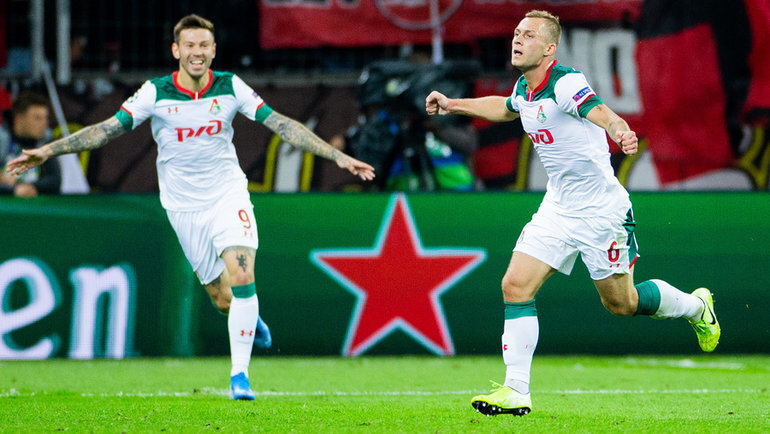 Дмитрий Баринов открывает счет в матче