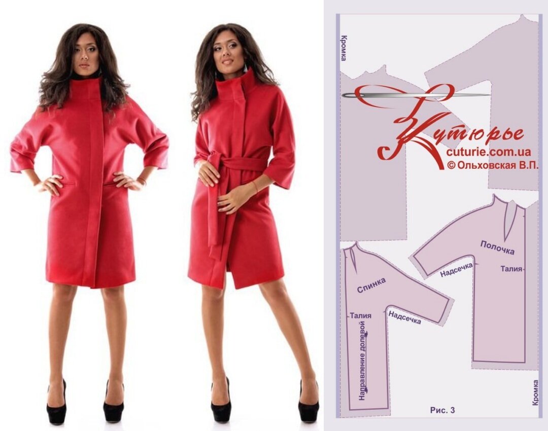 Пальто своими руками ✄ Как сшить и выкройка красивого женского пальто на размер от 40 до 62