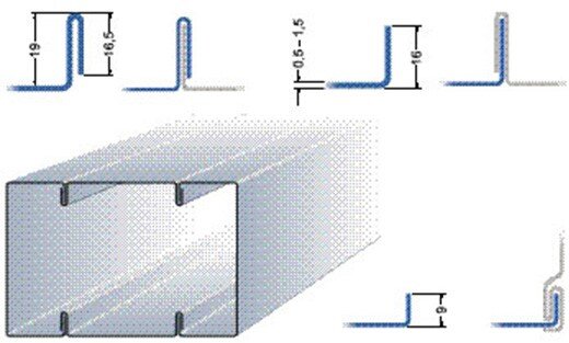 При соединении картин чаще всего пользуются обжимными губками для изготовления стоячего фальца.