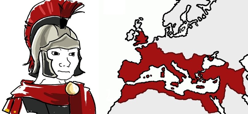 Максимальные границы, при Траяне (117г н.э.). Дальше, как говорится, было только хуже.