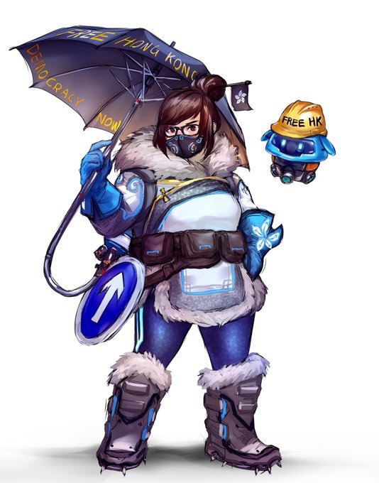 Один из образов Мэй как символа свободного Гонконга