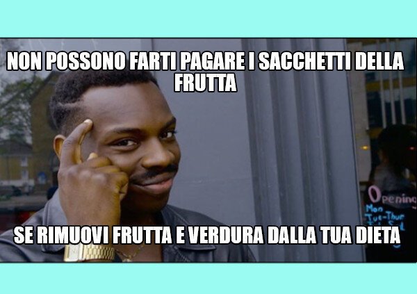 Фото: canesupersimpa (кстати, когда в Италии ввели эти обязательные пакеты для фруктов и овощей, все страшно возмущались)