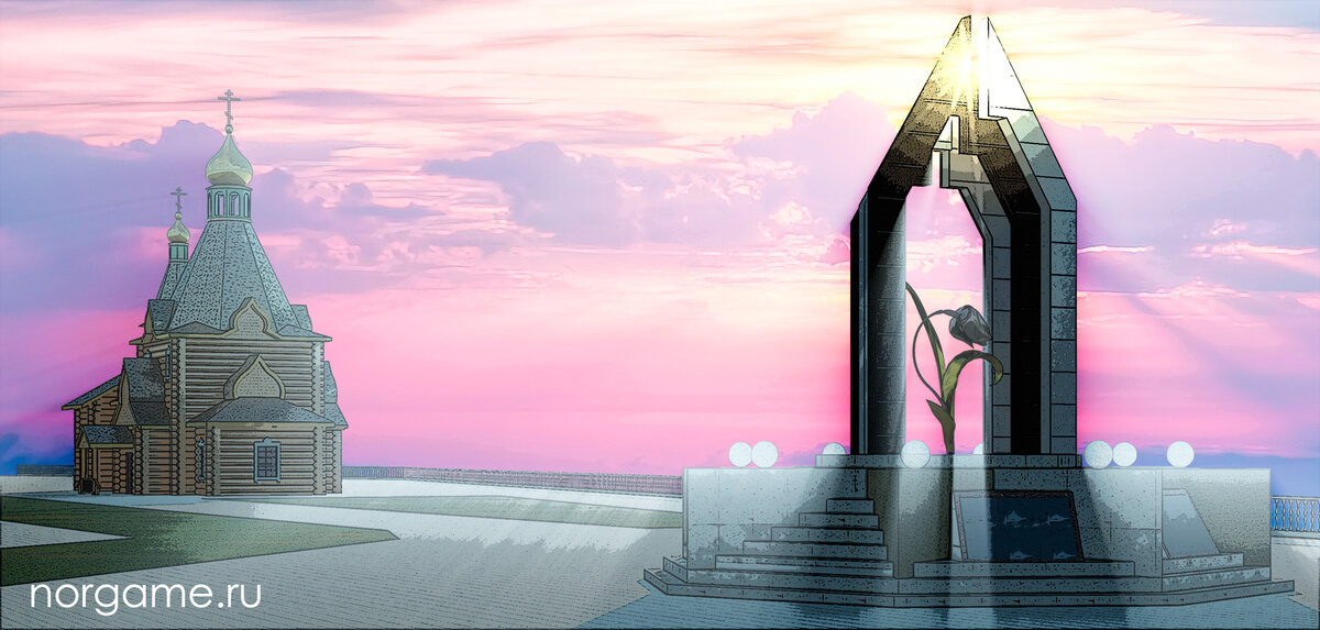 Чёрный тюльпан. 3д модель для игры norgame.ru