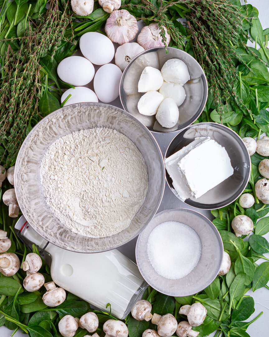 Сырно-шпинатные блинчики с грибами🌯