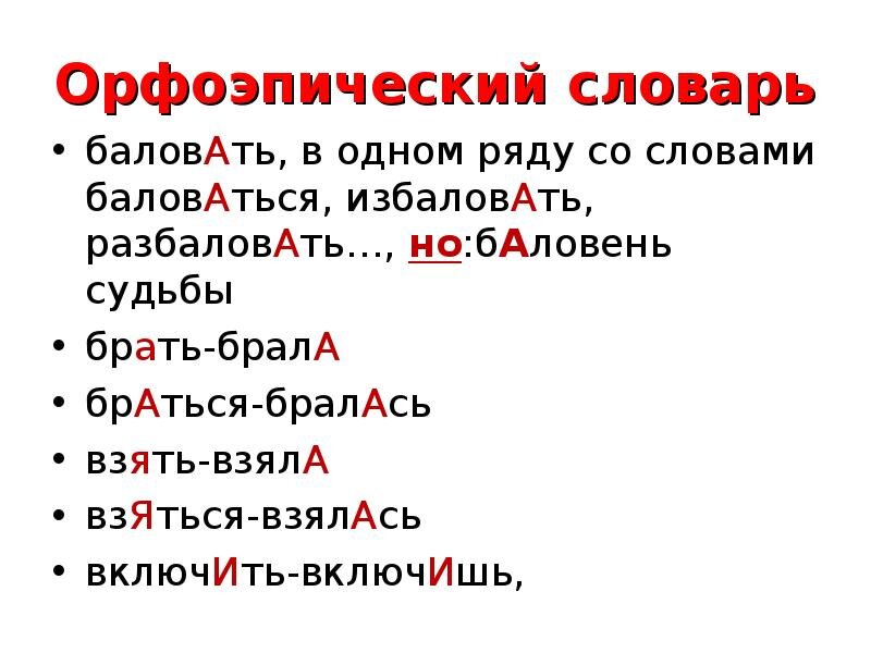 Баловать ударение. Орфоэпический словарь. Орфоэпический минимум. Орфоэпический словарь слова. Баловать орфоэпический словарь.