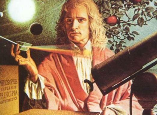 Ньютон и фальшивомонетчик. Ньютон с вытянутой рукой.
