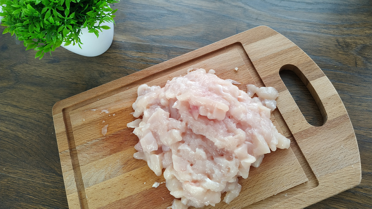 измельчённое куриное филе