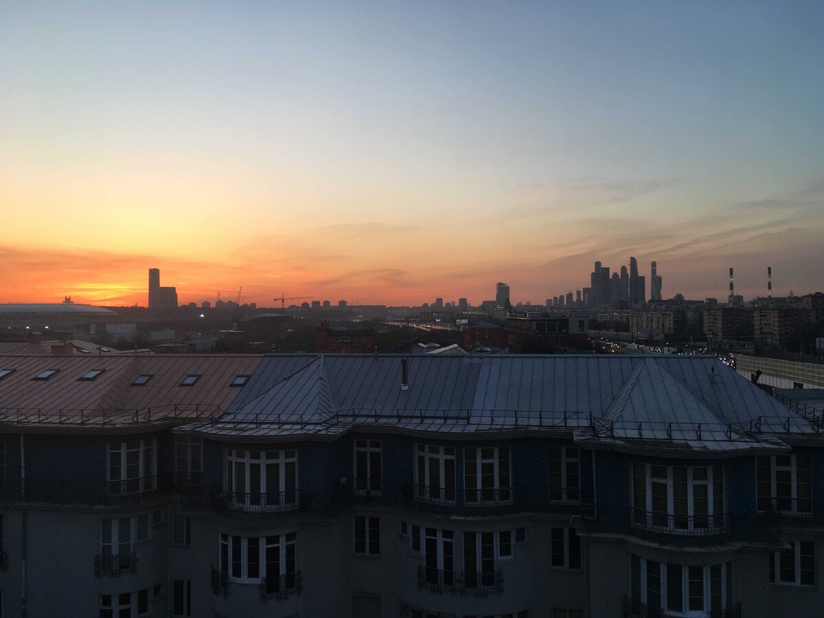 прекрасные закаты над Москвой