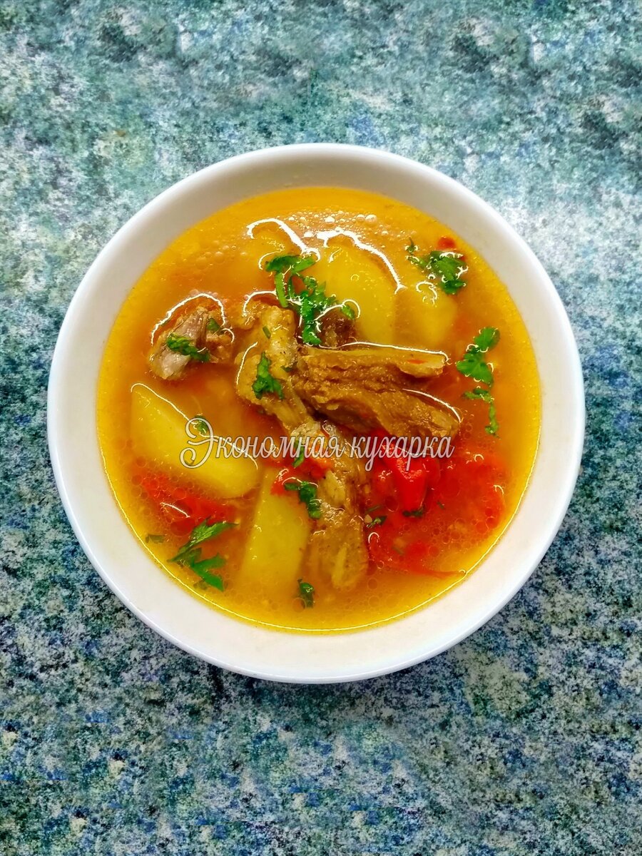 Очень ароматный и вкусный суп
