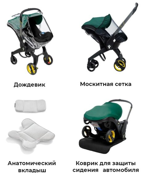 Комплектация коляски-автокресла FooFoo Vinng 4в1