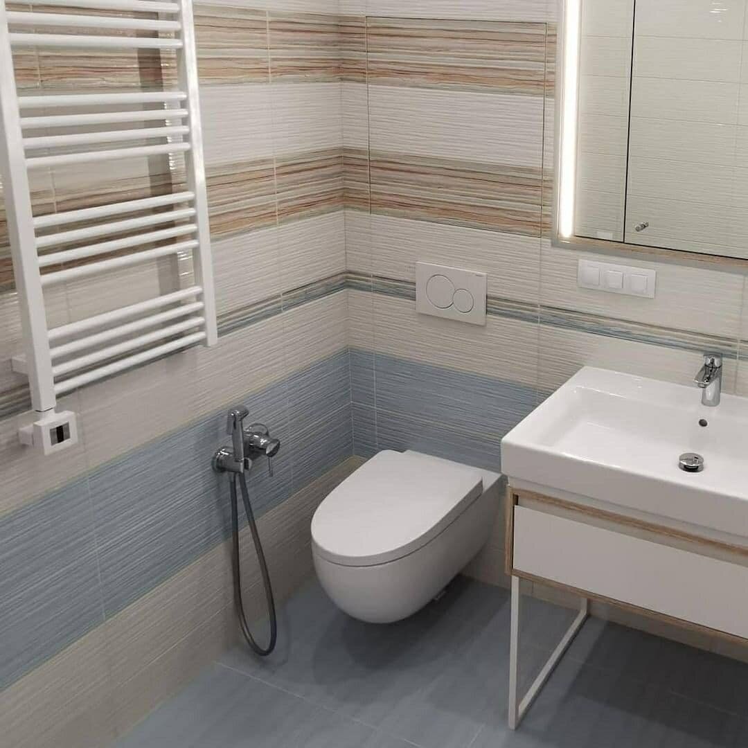 Вариант санузла с подвесным унитазом