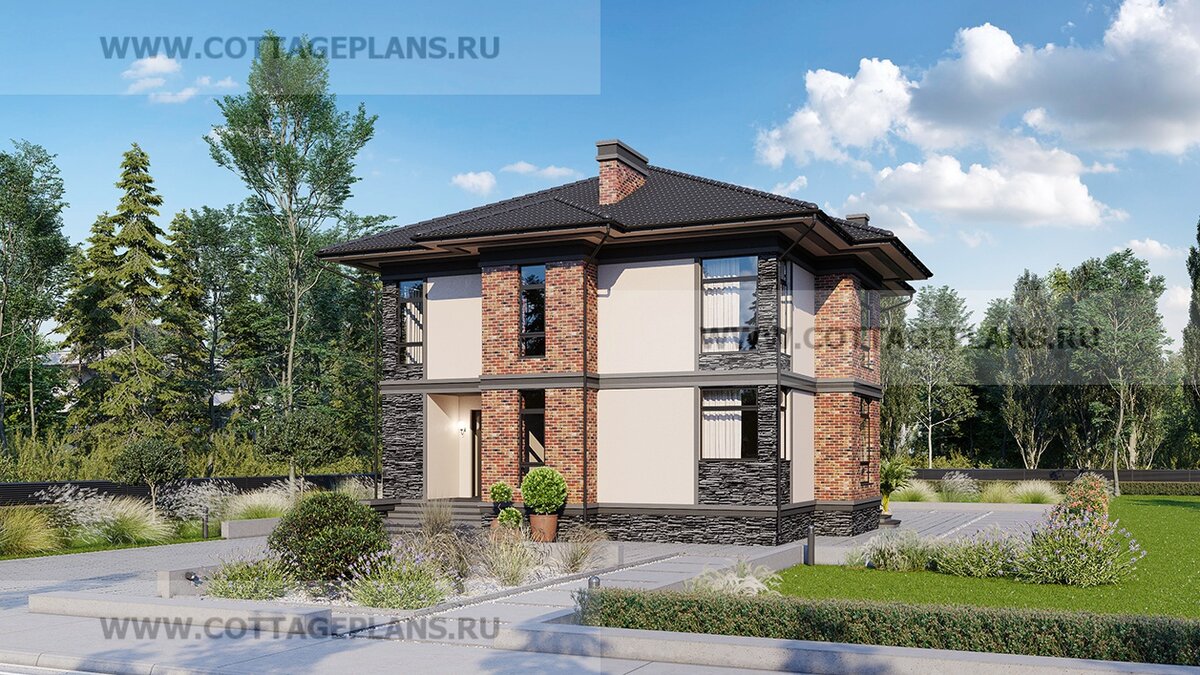 Фасады дома. Источник фото: https://www.cottageplans.ru