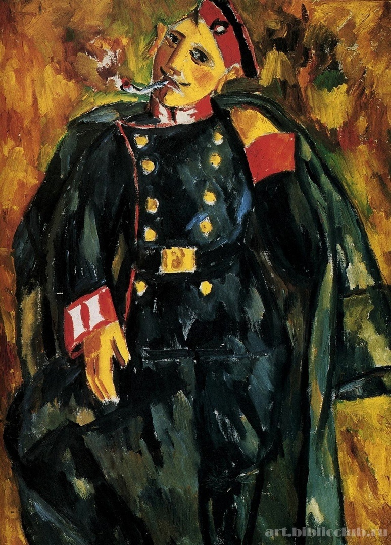 М.Ларионов — Курящий солдат 