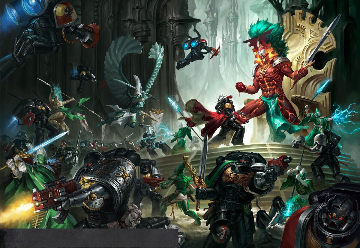 Warhammer 40000»: «Аватар Кхейна». В левой руке «Смерть», в правой — кровь  Эльданеш. А пиар-менеджер — Слаанеш | #КсенВещает | Дзен