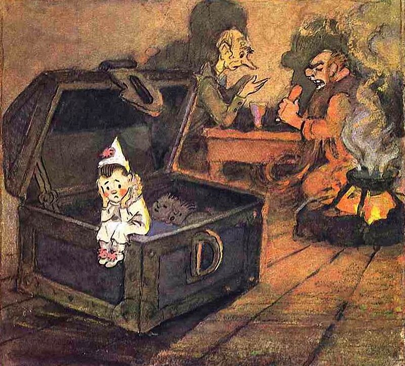 Иллюстрация к сказке "Буратино" Из открытых источников