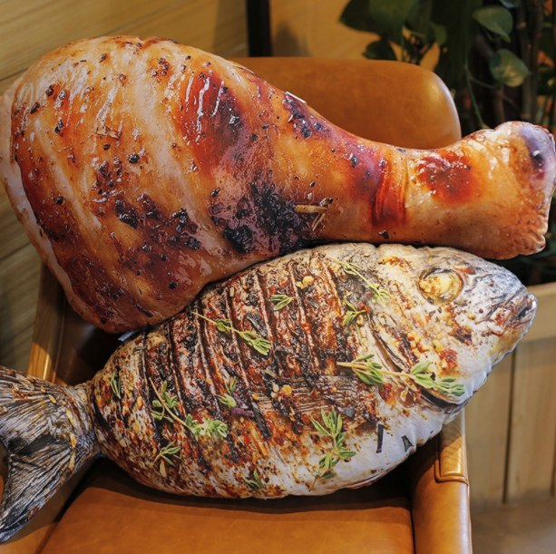 3D моделирование формы еды плюшевая подушка креативная курица колбаса Плюшевые игрушки Мягкая диванная подушка домашний декор забавные подарки для детей подарки на новый год новогодние подарки