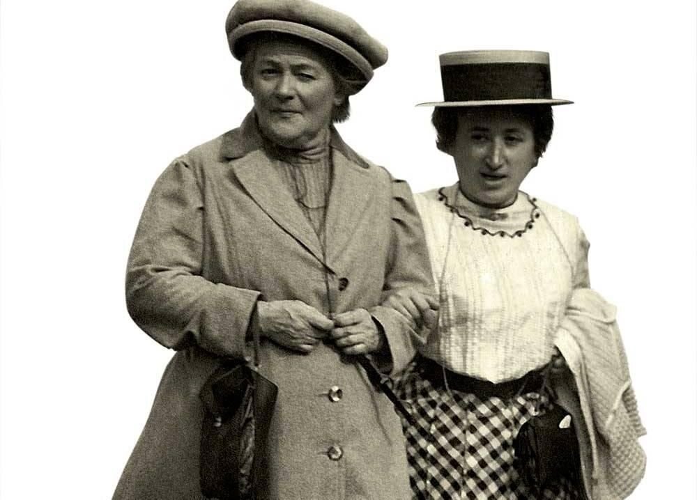 Клара Цеткин и Роза Люксембург 1910 год