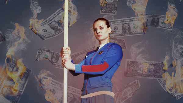 Спортсменка Елена Исинбаева пыталась заработать на своих тренингах личностного роста. Коллаж © LIFE. Фото © Getty Images / Michael Steele, © Shutterstock