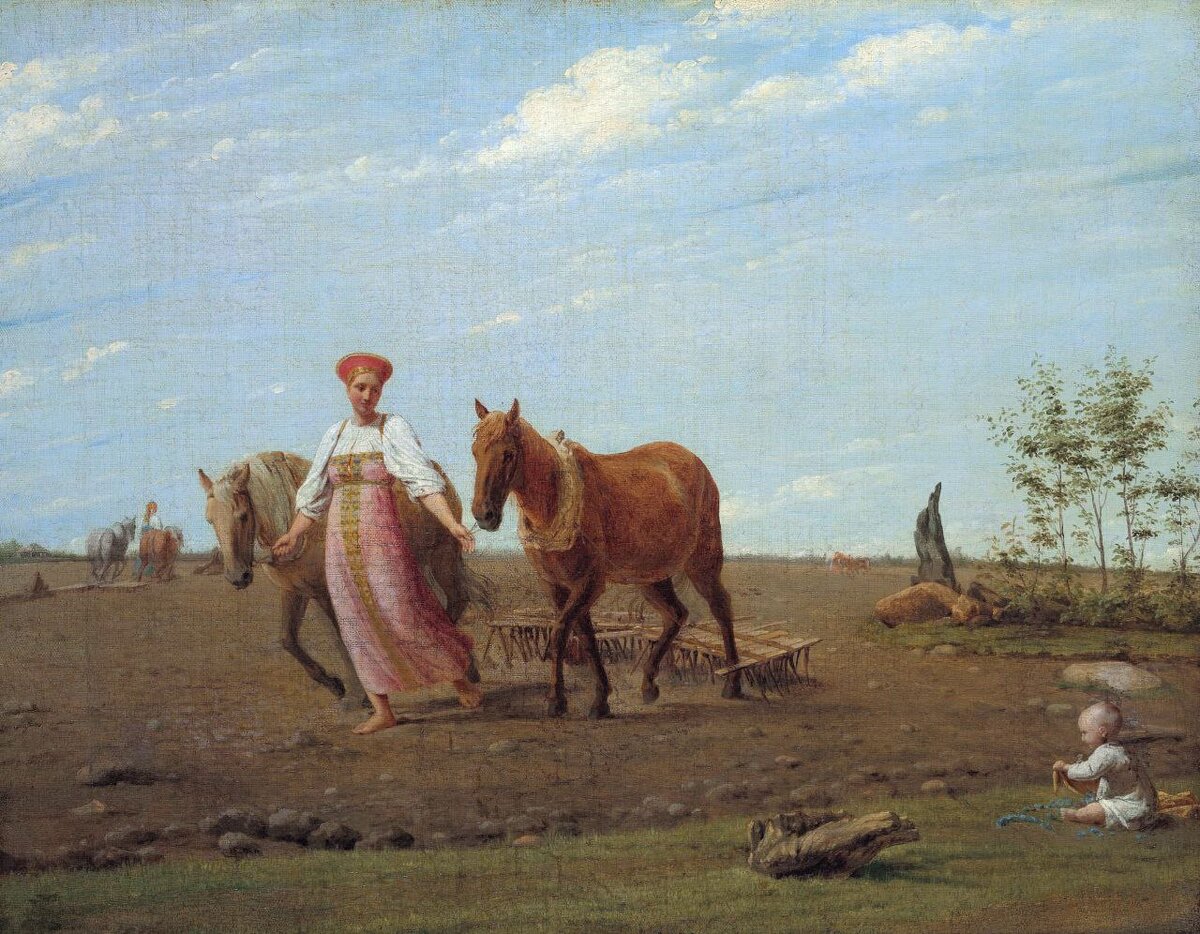 "На пашне. Весна." Середина 1820-х
