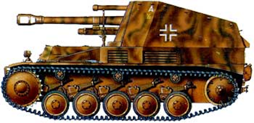 Leichte Feldhaubitze 18/2 auf Fahrgestell Panzerkampfwagen II “Wespe”