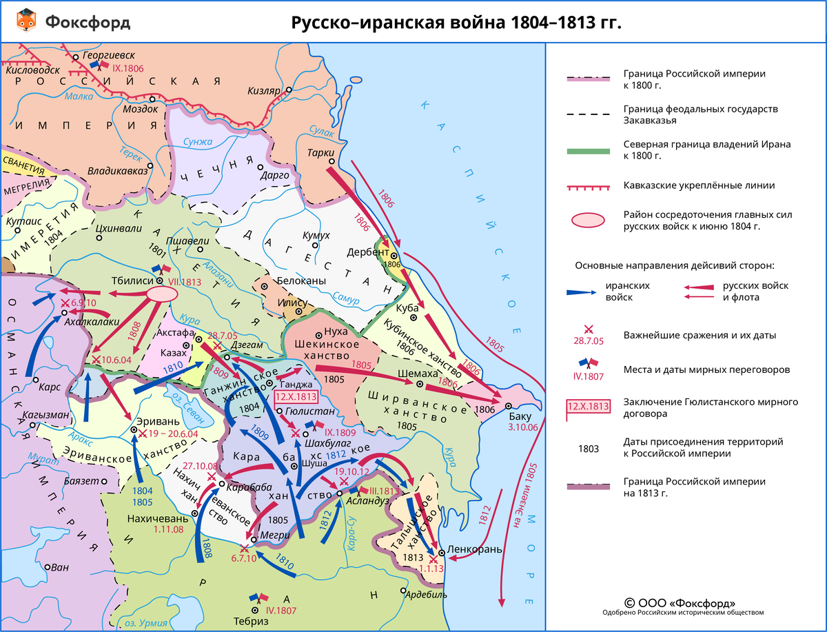 Русско иранская война карта николай 1