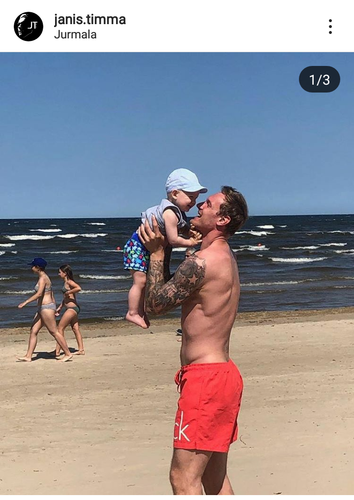 Янис Тимма с сыном