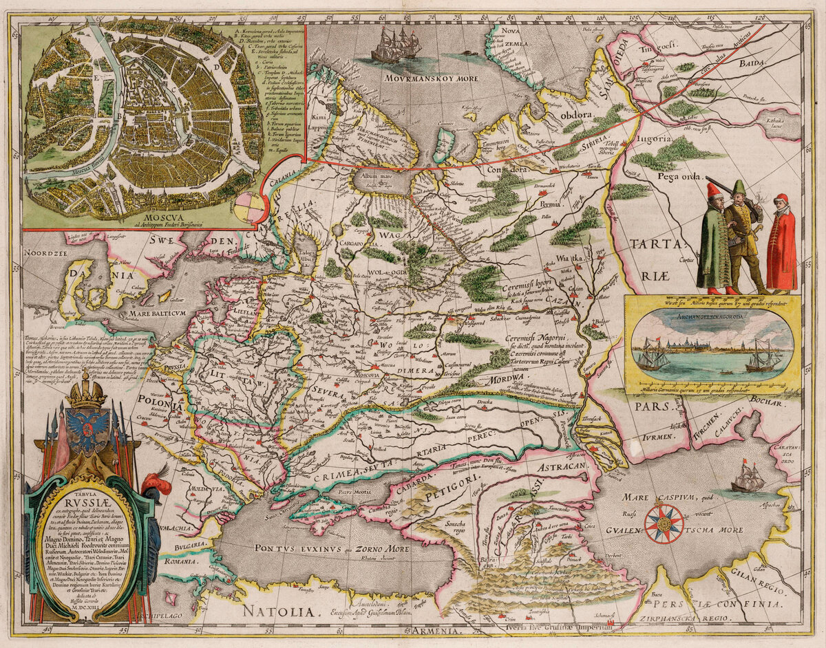 Карта Федора Годунова. Издание 1614 года.