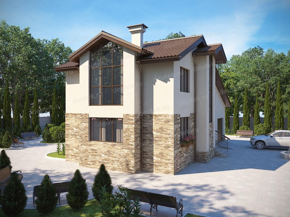 Дом 140 кв м двухэтажный из газоблока