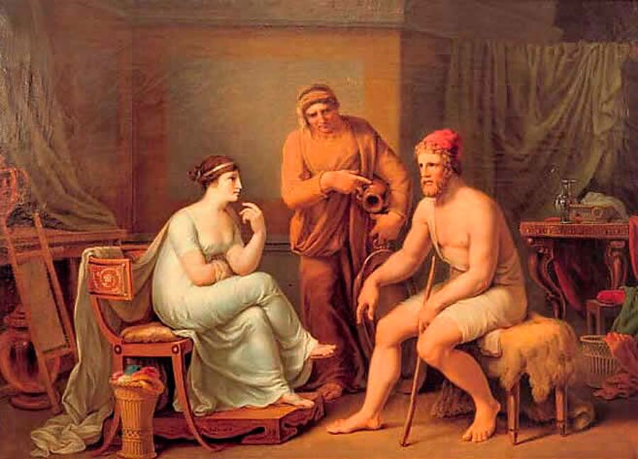 Одиссей, Пенелопа и Эвриклея, 19 в. 