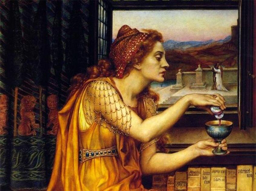 "Любовное зелье" Эвелин де Морган (1903 г.). В отличие от создания этого зелья, зелья Галльской Саранчи были сделаны из ненависти
