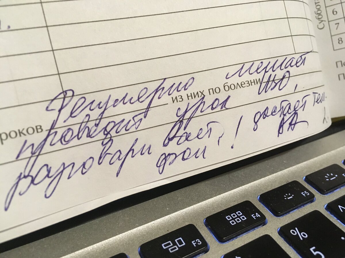 Замечание в дневнике